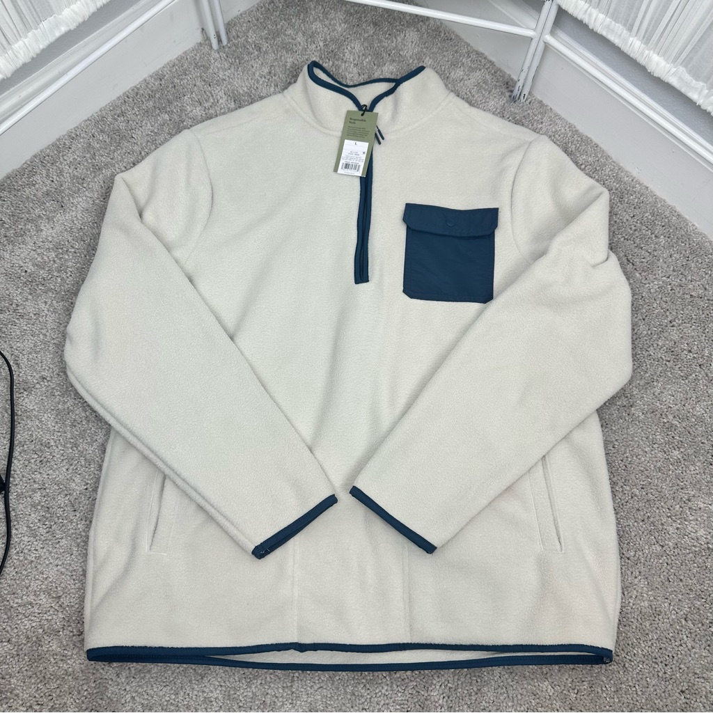 Nwt Goodfellow  Co Mens Quarter Zip Fleece Sweatshirt